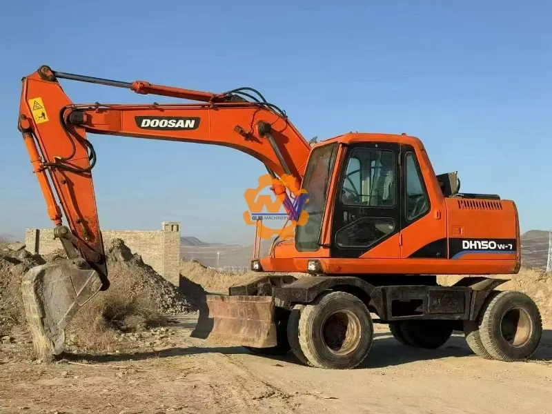 Original Used Doosan 150 Wheel Excavator Mining Machine